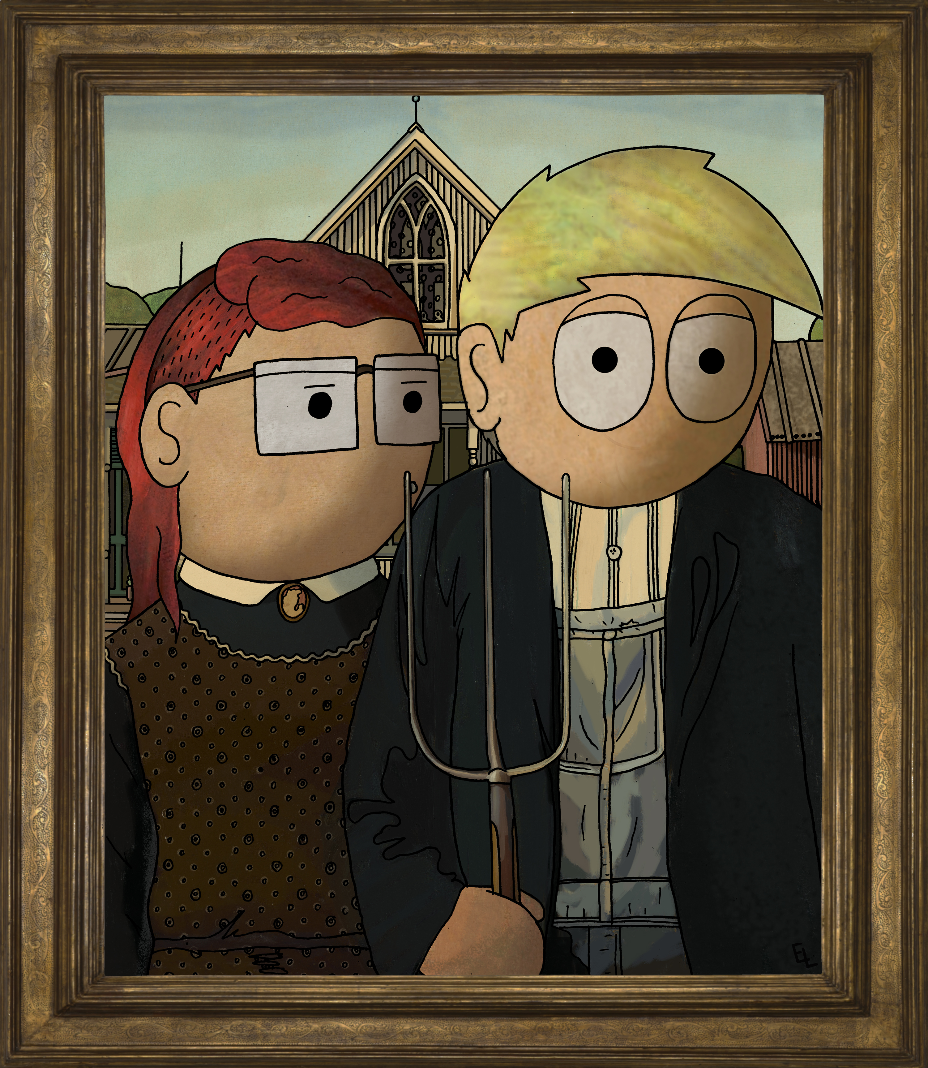 Fun Fact: Grant Wood's "American Gothic" is the most parodied classic American work of art.