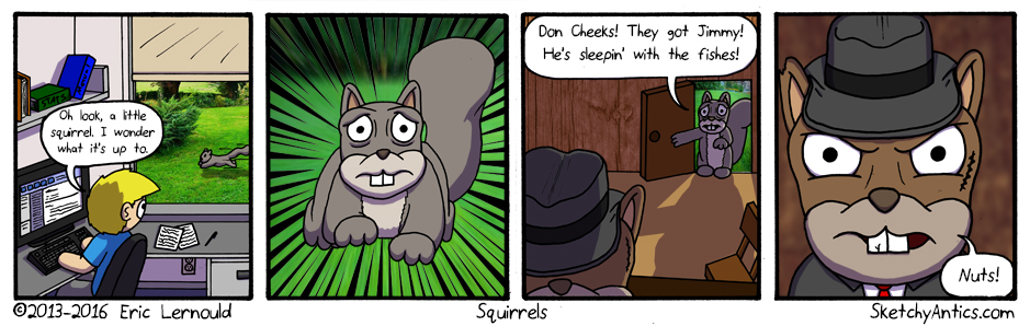 Fun Fact: Paul said I should do a comic about squirrels... here you go Paul.